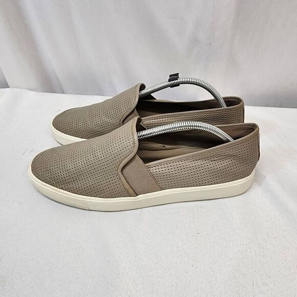 Vince Women's 11 Blair Slip On Sneakers Taupe Clay Perforated Casual Comfort - Picture 4 of 9